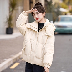 时尚爆款羽绒服女2024冬季新款韩版休闲宽松小个子保暖白鸭绒外套，女装羽绒服，琦鑫阁（原依鑫阁）