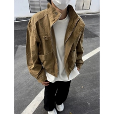 网图有货美式vingate卡其色工装夹克男女宽松哈灵顿外套A901-P78，男装夹克，星座1505