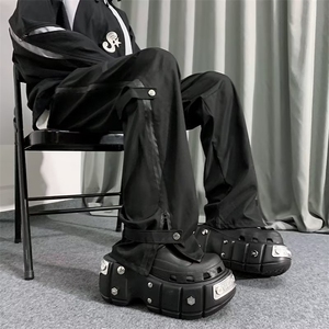 牛仔裤男秋季潮大码休闲裤子高街NG22P40图片