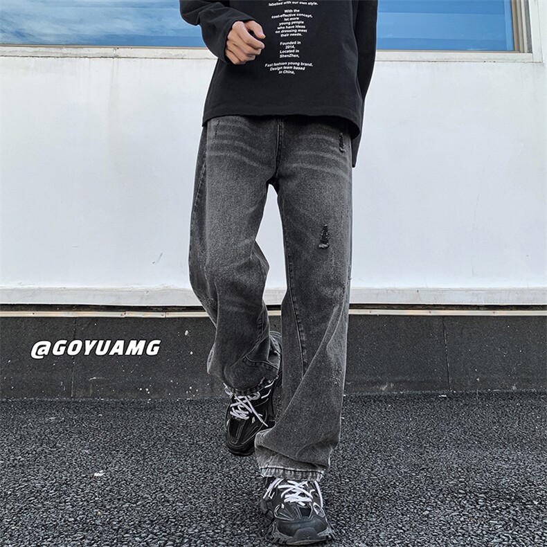 复古直筒牛仔裤,男装牛仔裤,电商A410