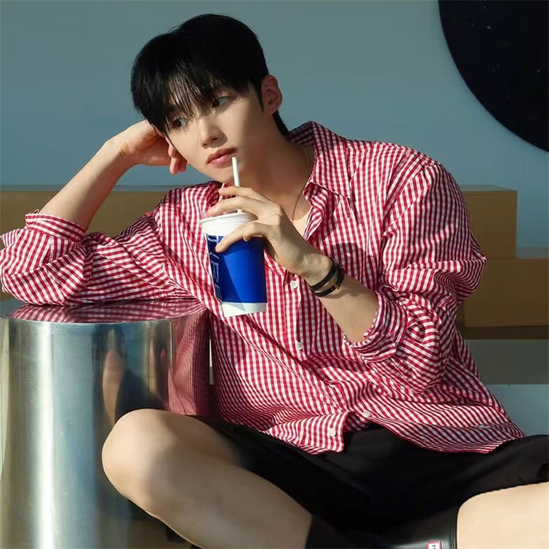 26春新款条纹长袖衬衫男式休闲宽松衬衣外套716A-CS913P50，男装衬衫，星座716A（原星座815-4）