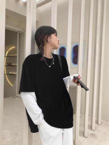 夏季新款灯芯绒磨毛短袖T，女装，Queena PHoebe