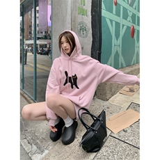 C346-P55黑猫印花宽松上衣学生连帽百搭卫衣，男装卫衣，星座617A-2