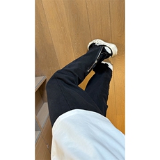 现货黑色拉链毛边美式修身直筒高街牛仔裤男K5813-P50控78，男装牛仔裤，星座205