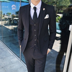 条纹西服套装礼服三件套商务职业礼服SJT-X36-P285，男装西服，星座1012