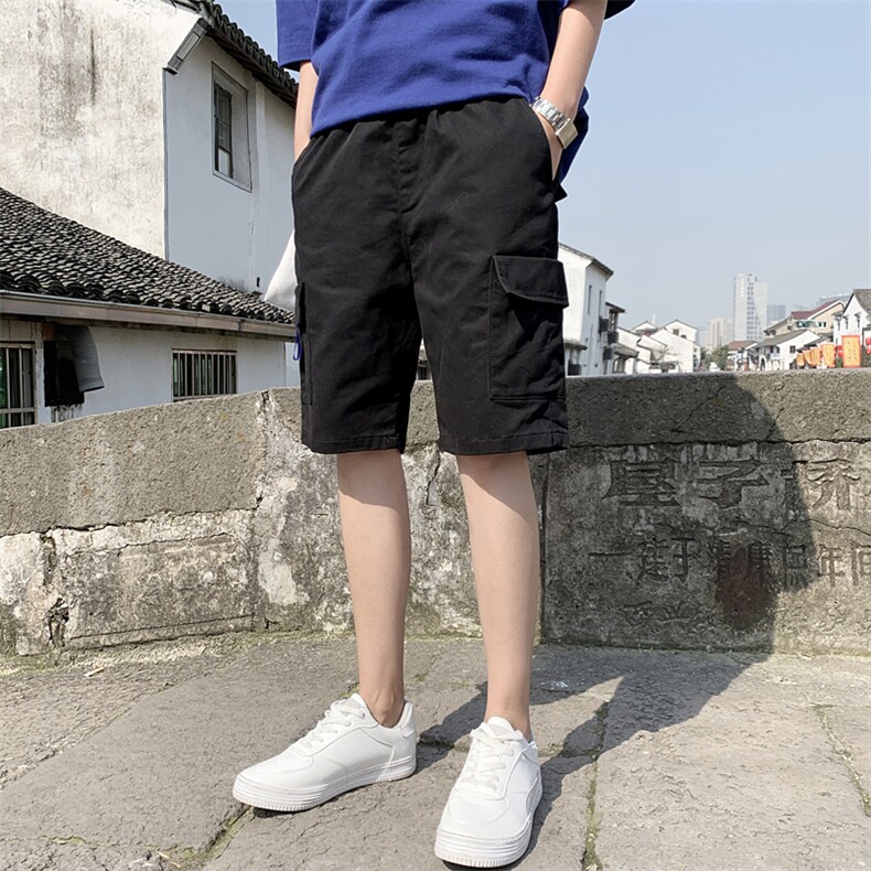 工装休闲短裤男潮牌潮流五分裤夏季中裤宽松薄款运动马裤S503图片