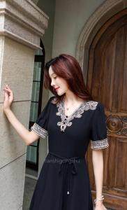 醋酸刺绣领连衣裙……，女装连衣裙，天使公主