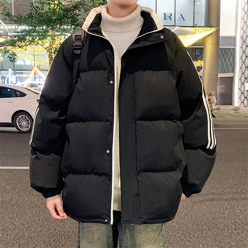得物二开款三防面料三条杆加绒加厚棉衣外套冬棉服BM01,男装棉衣,电商A161