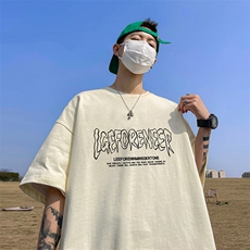 抖音得物二开现货220克夏装重磅美式高街宽松短袖t恤MT305，男装T恤，电商A486-1