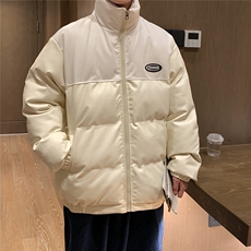 pu皮拼接面包服棉服情侣冬季加厚棉衣加厚外套MY266-P115控158，男装棉衣，电商B370