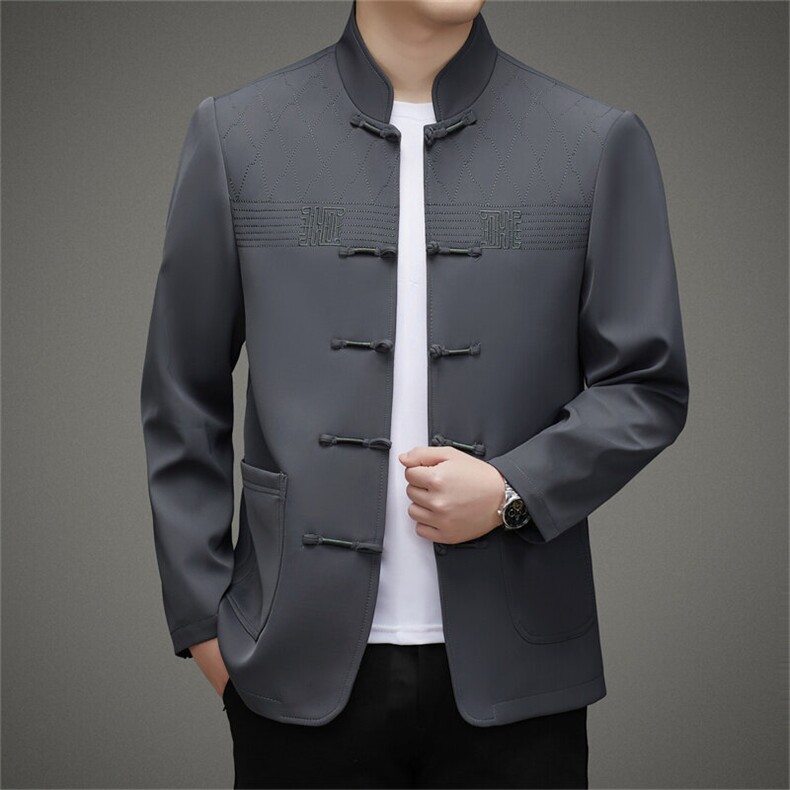 春秋风唐装盘扣外套MJ5802-单上衣P115套装P170三件套P240，男装休闲套装，星座1105-3