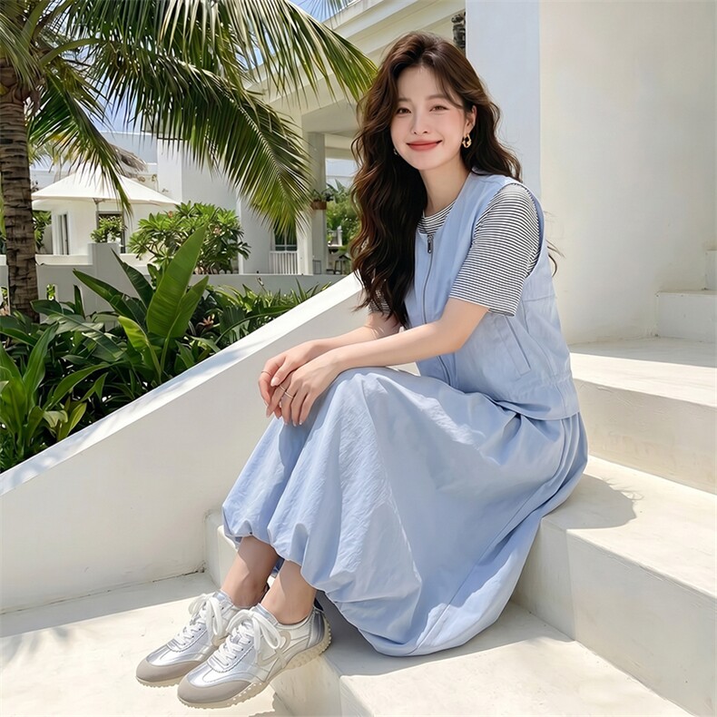 三件套女夏季简约百搭清爽套装套裙,女装套装/套裙,芙芮