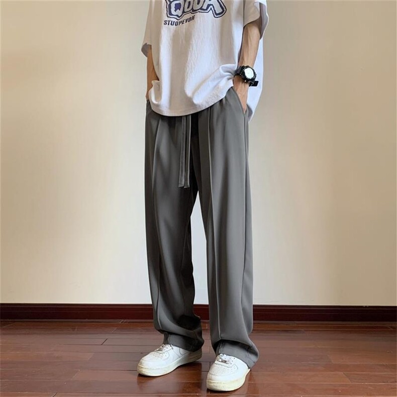 坠感休闲裤男女小西裤高级感显高长裤子XK062/P43,男装西裤,电商D202-1