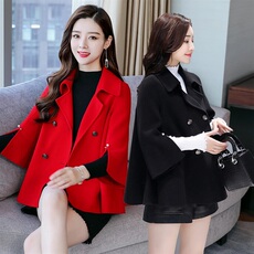 POLO领个性显瘦修身百搭短款毛呢外套2025年秋季潮流简约纯色长袖，女装毛呢外套，深妍伊美