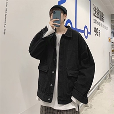 新款春秋ins复古多口袋工装夹克男港风bf百搭休闲外套1008-，男装夹克，星座1008