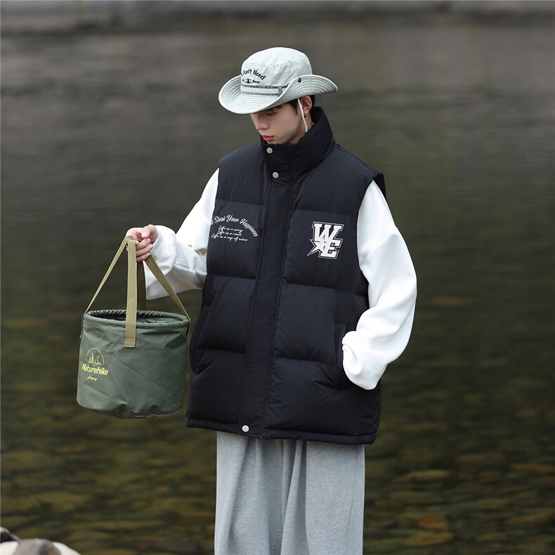 山系新标白鸭绒字母印花休闲羽绒马甲A247-MJ114特批115控168,男装背心/马甲,电商A247
