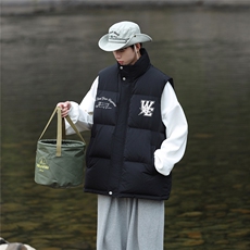 山系新标白鸭绒字母印花休闲羽绒马甲A247-MJ114特批115控168，男装背心/马甲，电商A247