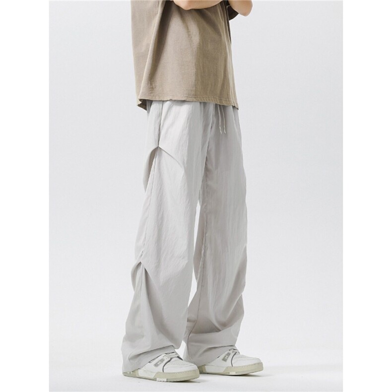 美式抽绳休闲裤男女夏季薄款cleanfit速干运动阔腿裤直筒工装裤子，男装工装外套，星座715-4