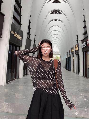 秋款网纱字母打底S-M，其它，尚映