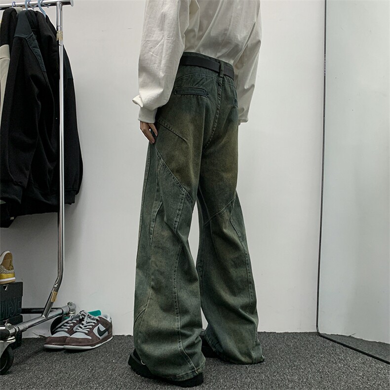 2024秋冬新款港风牛仔裤百搭休闲做旧高街裤潮N01581-P60,男装牛仔裤,星座308B-1