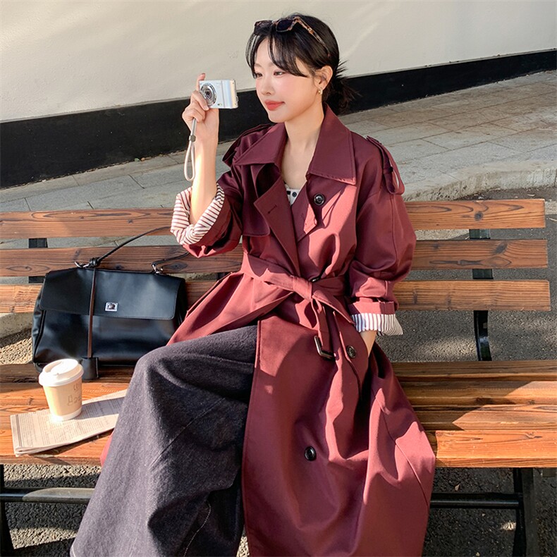 【春款现货】大气安克拉红风衣088-7701 p145k198图片