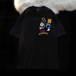 万针全刺绣工艺 得物抖音高品质260克纯棉双纱美式高街短袖T恤P33图片