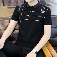 高端保罗polo衫男士短袖2023新款半袖体恤中年翻领短袖t恤男夏季T，男装T恤，电商B212（原钱塘6029）