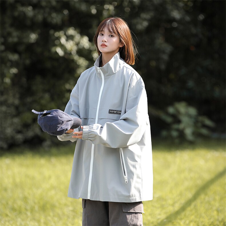 815A-MJ78622-58特秋冬贴标立领服外套夹克潮牌冲锋衣服女,男装夹克,星座815A