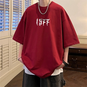 抖音得物二开现货 220克夏装重磅美式高街宽松短袖t恤 MT101图片