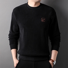 男卫衣中青年时尚休闲冬季男装厚款奥粒绒卫衣圆领宽松HPM839-P67，男装卫衣，星座1105-3