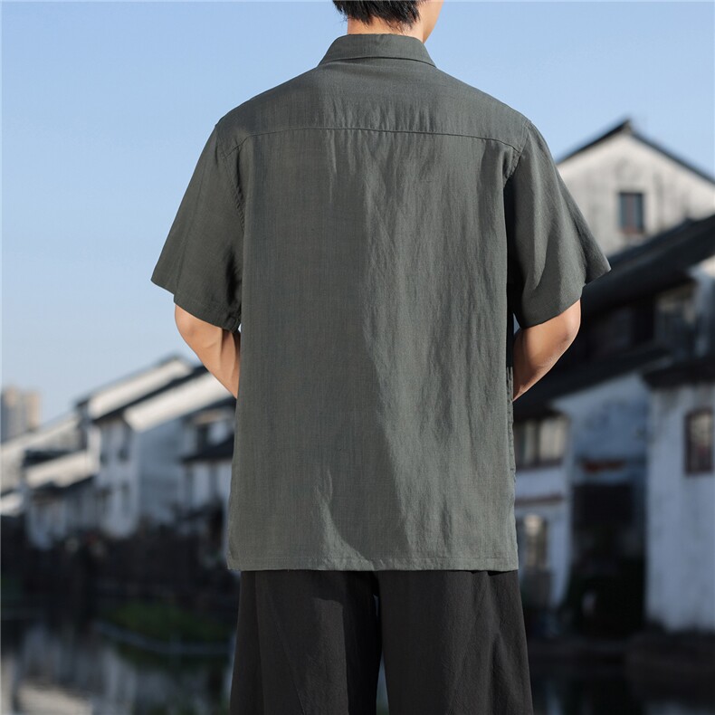 2026夏季新款风天丝莱赛尔纯色T恤宽松大码CS2602,男装T恤,电商A008