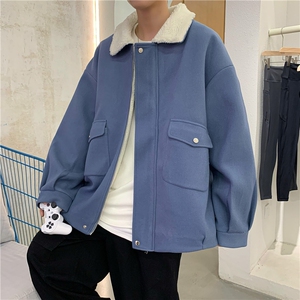 TP98N58毛呢羊羔毛棉服加绒加厚OVERSIZE韩版宽松上衣外套图片