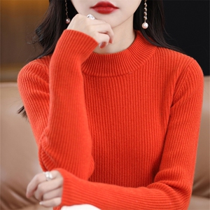 配大衣2025秋冬季内搭修身保暖毛衣女纯色针织衫超显瘦百搭打底衫图片