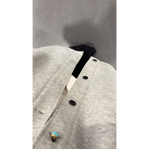 420克重磅棒球领纯色宽松休闲慵懒感上衣外套男女W4686-特价P58图片