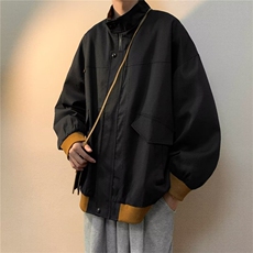 美式高街工装夹克外套男春季新款潮牌宽松拼色棒球服W7212-P58，男装夹克，星座512-3