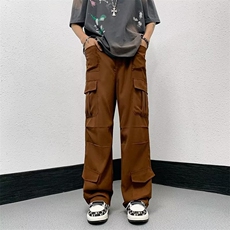 欧美风高级感2023美式工装裤男潮休闲高街情侣长裤子K0500-P45，男装休闲裤，星座308B-1