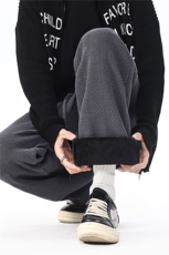 雪尼尔人字纹休闲裤子男冬季加绒高个子KZ090加长-KZ090加长加绒，男装卫衣，电商B312