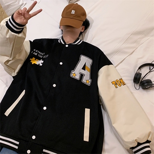 秋款棒球服夹克外套男潮牌潮流字母刺绣情侣学生22120-P78控128图片
