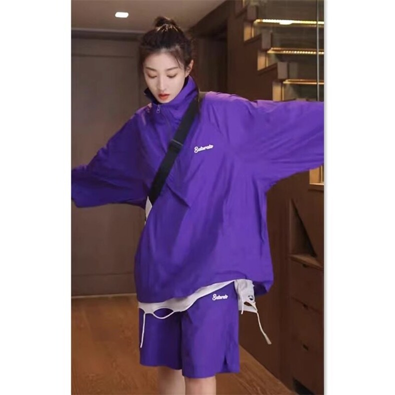 夏季薄款防晒衣五分短裤两件套装青少年户外休闲运动服TZ114p55，男装防晒衣，电商D315