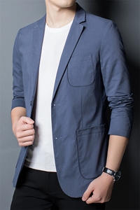 YY-A6629966男式2023春秋薄款西装男西服外套修身商务休闲男P210图片