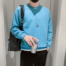 2024春季新款波高品质圆领项链装饰宽松学生卫衣男5772-p60，男装卫衣，电商D303