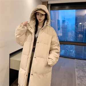 羽绒服 冬季新款中长款情侣韩版连帽羽绒服外套 Y918/P190图片