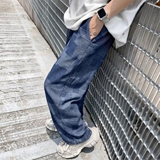 牛仔裤男宽松直筒春秋季新款港风百搭休闲长裤子kQ12，男装牛仔裤，星座1116A-1（原606A）