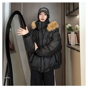 现货加厚保暖可拆卸毛领棉衣男女冬季外套情侣棉服MY88/P110