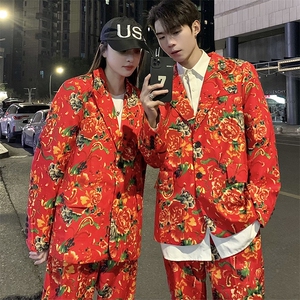 R1薛子谦同款 同花色同质量同款式中高端西服大码套装情侣图片