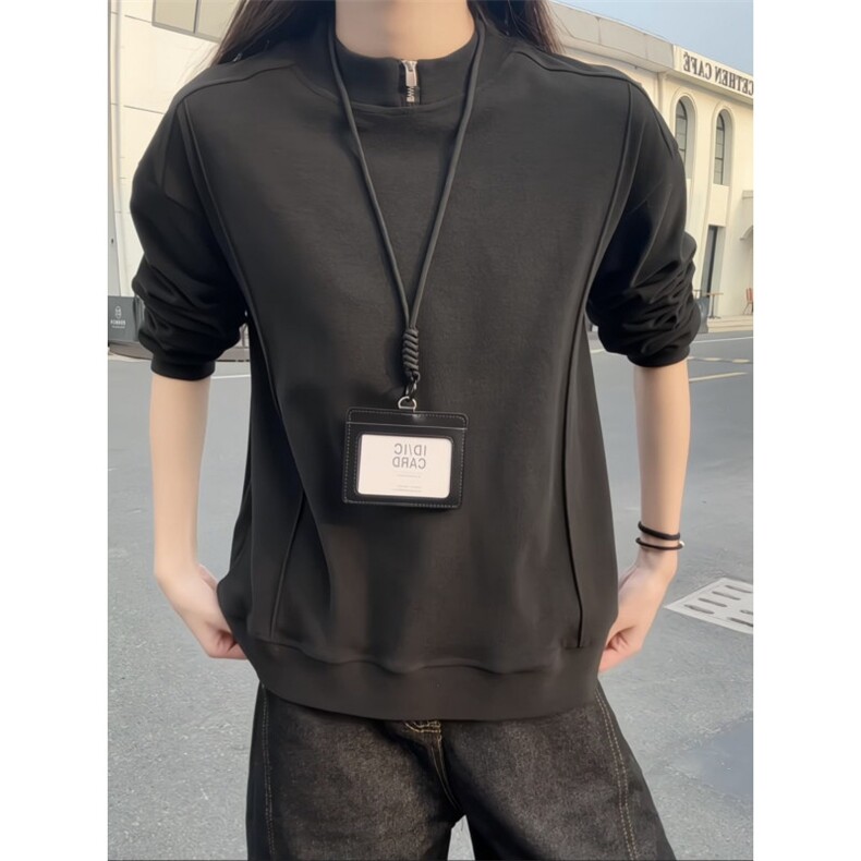 冬季保暖设计感拉链内搭双面德绒打底衫男女潮XZ811A-DR06-特P28,男装T恤,星座811A
