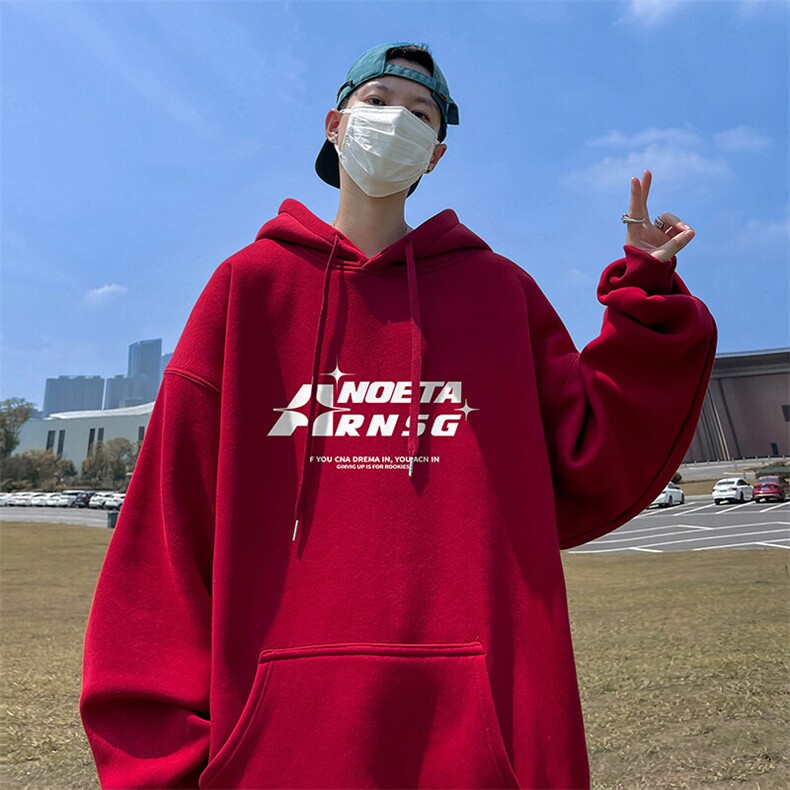 抖音得物供货可提供视频春装重磅美式宽松连帽卫衣DL2422,男装卫衣,电商A486-1