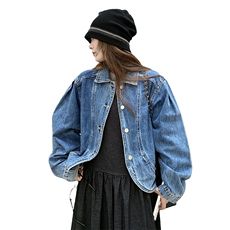 时尚休闲牛仔外套春秋白搭女短款夹克P145K220，女装牛仔外套，慧峰