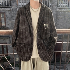 小香风港风西服男休闲大码M-5XL情侣西装男外套XF8746P95控128，男装西服，星座227-7