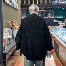 开衫毛衣男春秋冬日系复古宽松慵懒风针织衫外穿男士拉链线衣外套，男装针织衫/毛衣，星座302B-3